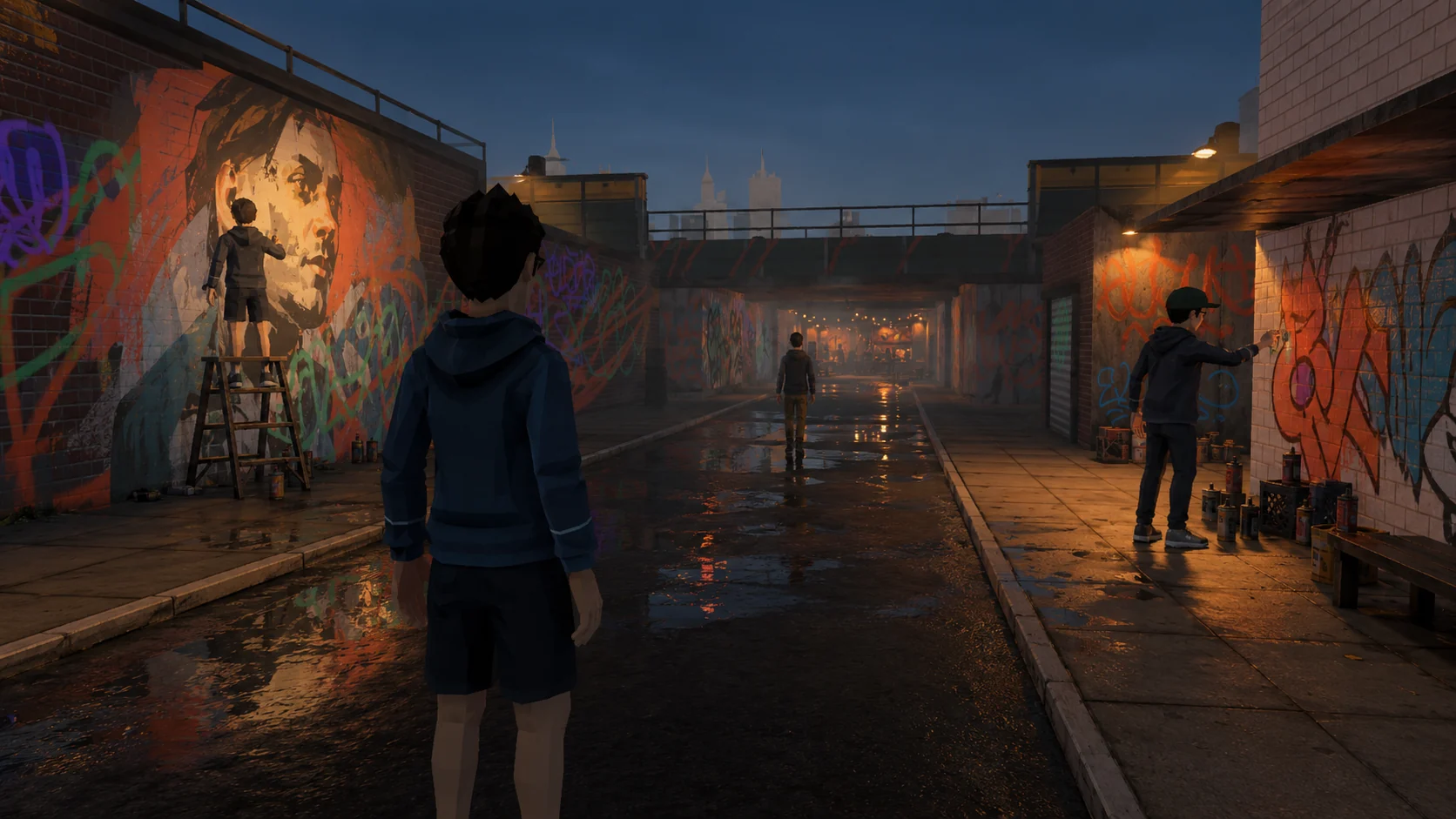 The entrance into a live online painting space